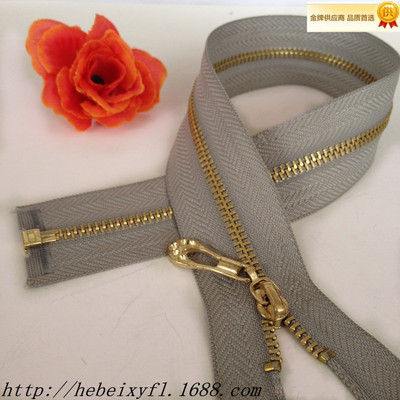 【【拉鏈廠家直銷】優質3#淺金牙開尾金屬拉鏈 可來樣訂制】價格,廠家,圖片,拉鏈,容城縣昝龍拉鏈廠-